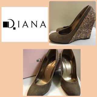 ダイアナ(DIANA)のダイアナ♡グレースエード カラフルグリッター  ウエッジパンプス♡(ハイヒール/パンプス)