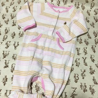 ベビーギャップ(babyGAP)のボーダー足つきロンパース(ロンパース)