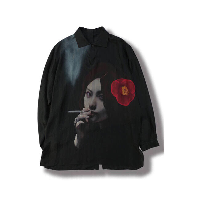 Yohji Yamamoto - Yohji Yamamoto シルクシャツ 椿とタバコ