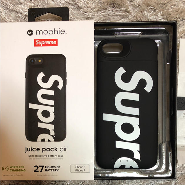 スマホアクセサリーSupreme iphone case 7 8 用 black