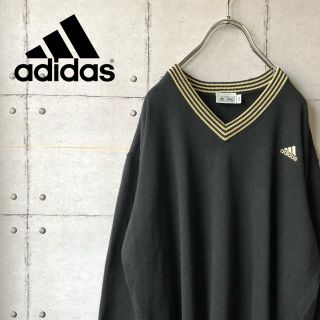 アディダス(adidas)の【ゆうゆ様専用】 アディダス adidas Vネック セーター ワンポイントロゴ(ニット/セーター)