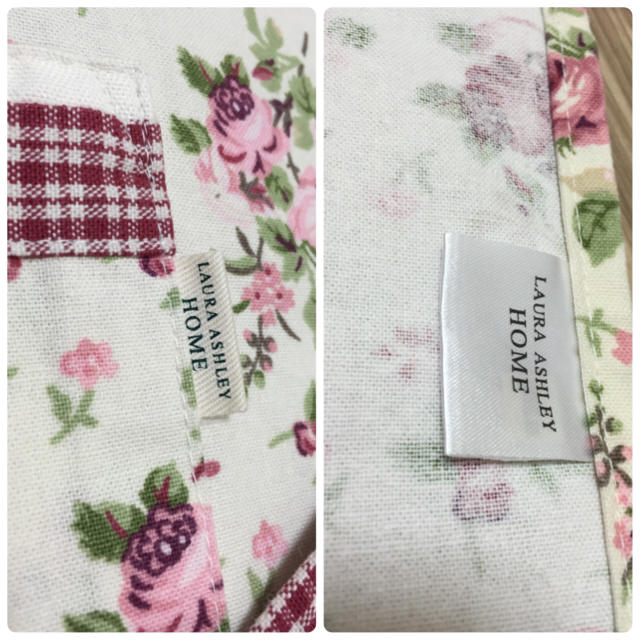 LAURA ASHLEY(ローラアシュレイ)のローラアシュレイのローズ×チェック柄エプロン★Laura Ashley レディースのレディース その他(その他)の商品写真