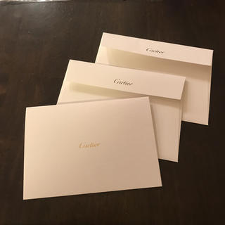 カルティエ(Cartier)の高級ブランドカルティエのカード、封筒二枚の三点セット★(カード/レター/ラッピング)