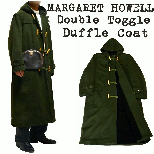 ★定価約￥10万★MAGARET HOWELL★ダッフルコート★グリーン★ウール