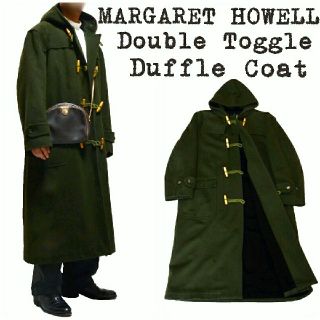 マーガレットハウエル(MARGARET HOWELL)の★定価約￥10万★MAGARET HOWELL★ダッフルコート★グリーン★ウール(ダッフルコート)