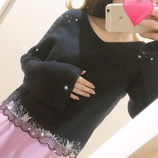 ミッシュマッシュ(MISCH MASCH)のミッシュマッシュ♡裾レースニット(ニット/セーター)