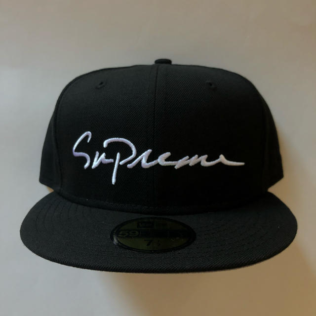 メンズSupreme New ERA black 黒 7 1/2 18fw