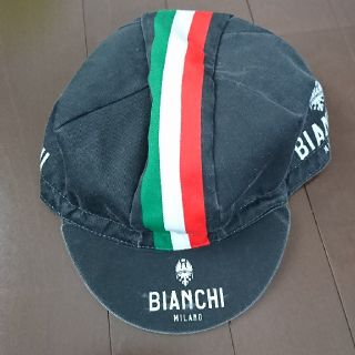 ビアンキ(Bianchi)のビアンキ サイクルキャップ 黒(ウエア)