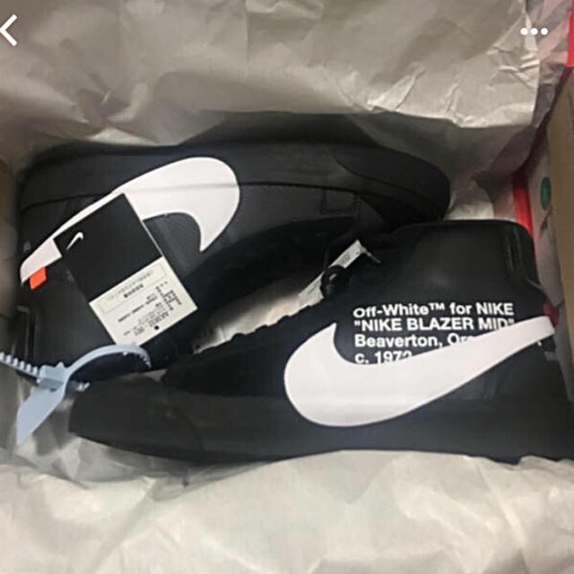 早い者勝ち！OFF-WHITE × NIKE BLAZER 黒 27.5cm