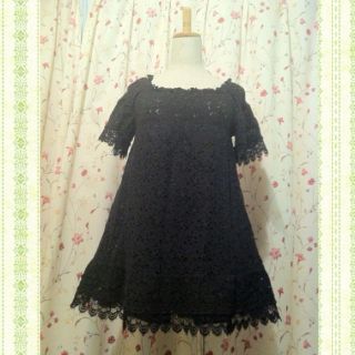 アクシーズファム(axes femme)のSALE♡黒総レースミニワンピ(ミニワンピース)