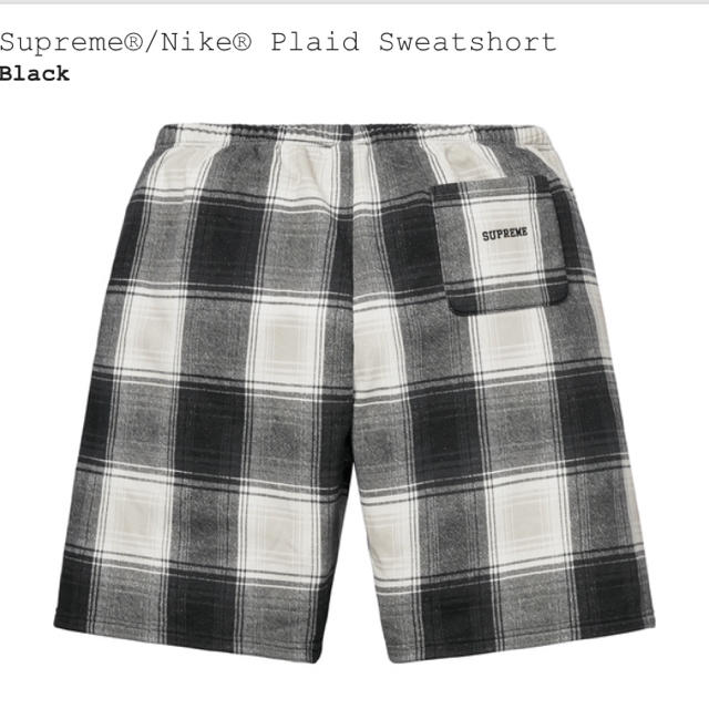 Supreme - supreme nike plaid sweatshorts ハーフパンツ Lの通販 by