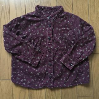 コムサイズム(COMME CA ISM)のコーデュロイ 前開き シャツ 小花柄(ブラウス)