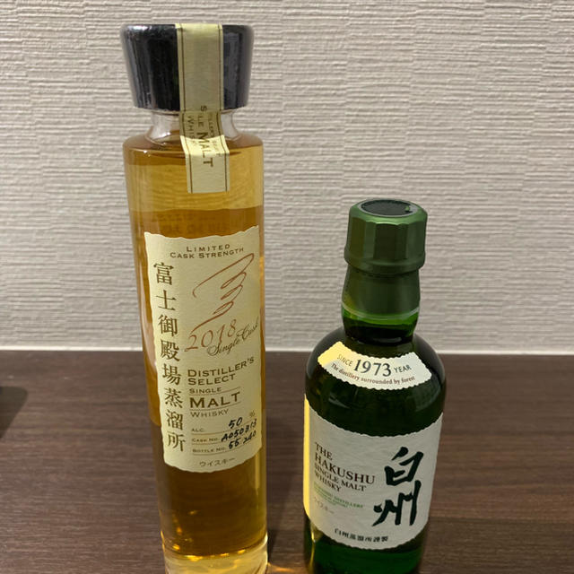 キリン(キリン)の御殿場蒸溜所シングルモルト200ml+白州180ml 食品/飲料/酒の酒(ウイスキー)の商品写真