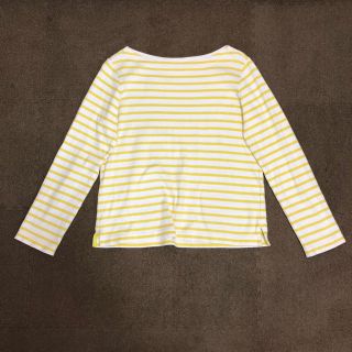 ユニクロ(UNIQLO)のUNIQLO ボーダー Tシャツ イエロー M(Tシャツ(長袖/七分))