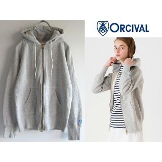 オーシバル(ORCIVAL)のORCIVAL ダブルジップ ワッペン付 スウェットパーカー 0 Bshop取扱(パーカー)