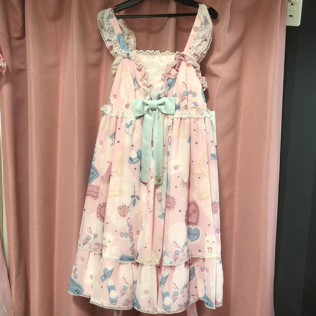 Angelic Pretty(アンジェリックプリティー)のMy Favorite room JSK ピンク レディースのワンピース(ひざ丈ワンピース)の商品写真