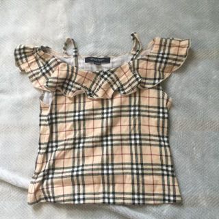 バーバリー(BURBERRY)のバーバリーロンドンの、女児、オフショルダー、カットソー(Tシャツ/カットソー)