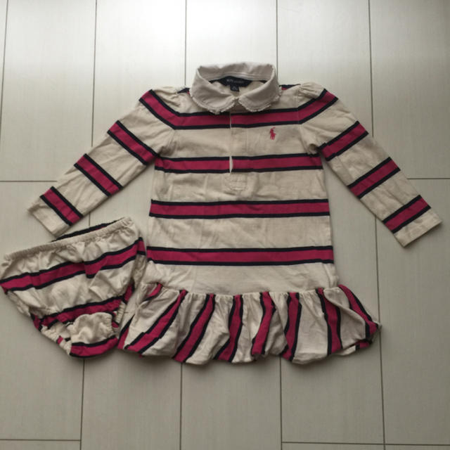 Ralph Lauren(ラルフローレン)のpolo ラルフ ローレン KIDS キッズ 90 ピンク フリル ワンピース キッズ/ベビー/マタニティのキッズ服女の子用(90cm~)(ワンピース)の商品写真