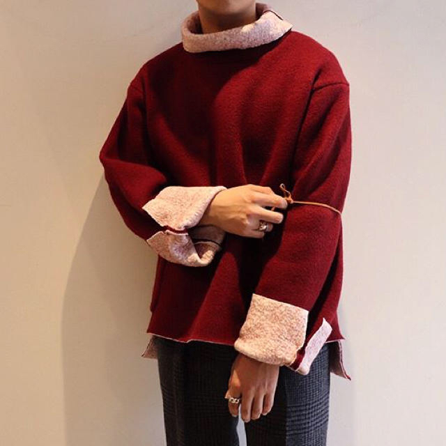 SUNSEA 18AW W-FACE WOOL TURTLE タートルニット