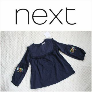 ネクスト(NEXT)のnext 12-18ヶ月 お花刺繍 フリル ブラウス(シャツ/カットソー)