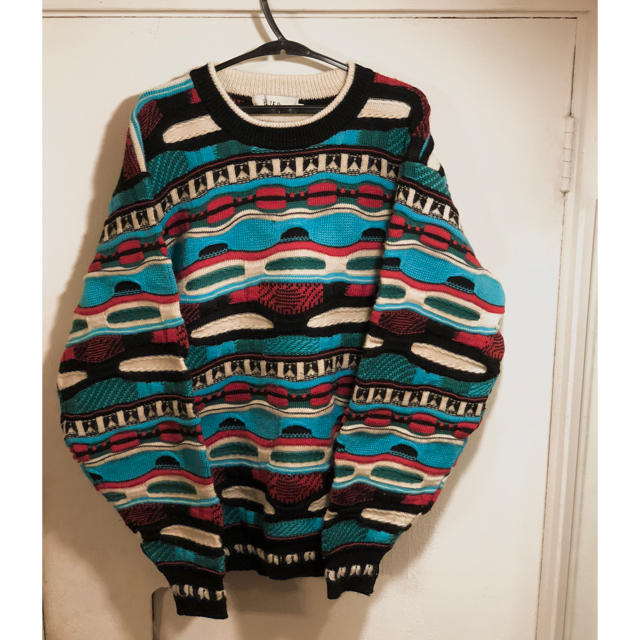 COOGI(クージー)のvintage 古着 ニット coogi クージー 風 総柄 メンズのトップス(ニット/セーター)の商品写真