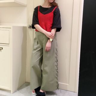 ダブルクローゼット(w closet)のダブルクローゼット　レースアップパンツ(カジュアルパンツ)