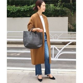 イエナ(IENA)の【2018AW】完売イエナのレディスコート(Pe/R接結ノーカラーコート)
 (ロングコート)