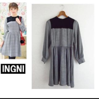 イング(INGNI)の「新品★INGNIイング★ヨークシアーグレンチェック柄ワンピース(ひざ丈ワンピース)