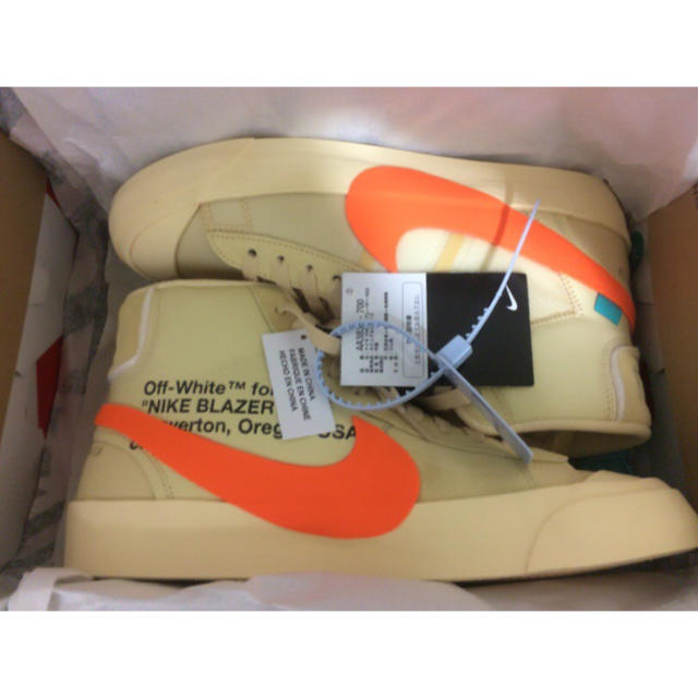 【本日発送可能】NIKE BLAZER MID×OFF WHITE 27cm靴/シューズ