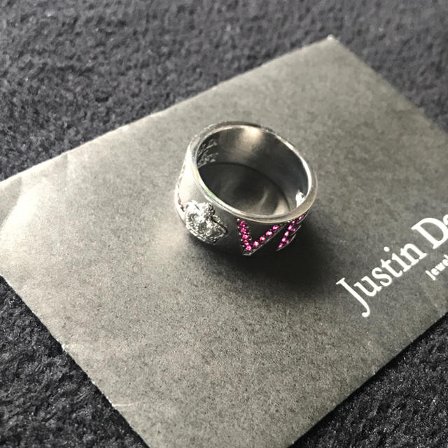 Justin Davis(ジャスティンデイビス)の新品◆JUSTIN DAVIS×BASK◆LOVE RING◆17号◆限定コラボ レディースのアクセサリー(リング(指輪))の商品写真