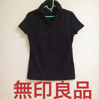ムジルシリョウヒン(MUJI (無印良品))の無印良品*黒Tシャツ(送料込)(ポロシャツ)