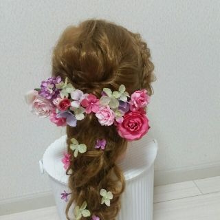 ラプンツェルヘアー　ブライダル　ウェディング　結婚式　ドレス(ヘッドドレス/ドレス)