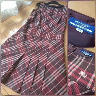 バーバリーブルーレーベル(BURBERRY BLUE LABEL)の綺麗目❇️BURBERRY BLUE LABEL ボルドー プリーツワンピース(ひざ丈ワンピース)