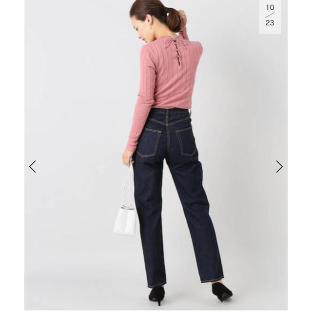 IENA(イエナ)のYOUNGOLSEN BROAD RIB バックレースプルオーバー レディースのトップス(カットソー(長袖/七分))の商品写真