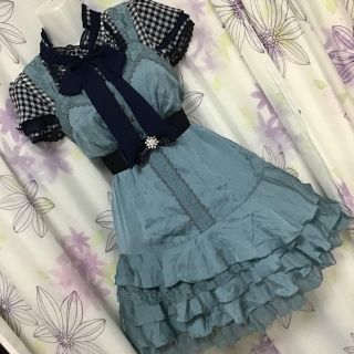 アクシーズファム(axes femme)の★ゆな6419様専用★ギンガムチェックブラウス アシメカットOPセットコーデ(ミニワンピース)