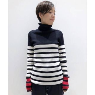 アパルトモンドゥーズィエムクラス(L'Appartement DEUXIEME CLASSE)の今期 新品 L'Appartement Border タートルネックニット(ニット/セーター)