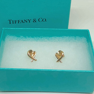 ティファニー(Tiffany & Co.)のティファニー ラヴィングハート ピアス  k18 (ピアス)