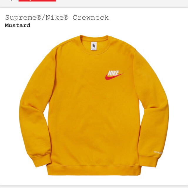 S  supreme nike crewneck マスタード