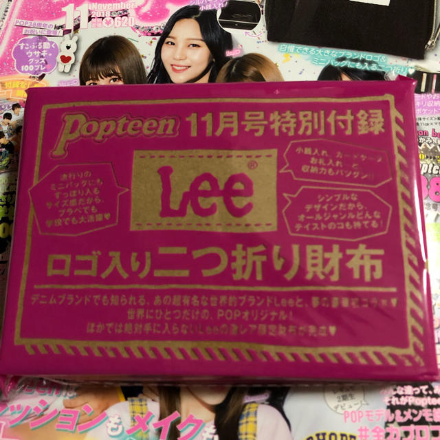 Lee(リー)のpopteen Lee ロゴ二つ折り財布 レディースのファッション小物(財布)の商品写真