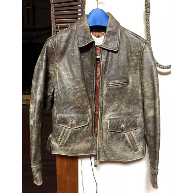 ハーレーダビッドソンレザージャケット80sレディース38サイズ 居着い ハーレーダビッドソンレザージャケット80sレディース38サイズ 居着い
