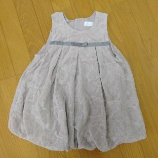 コンビミニ(Combi mini)の美品☆コンビミニ　ベロア　ワンピース　90(ワンピース)