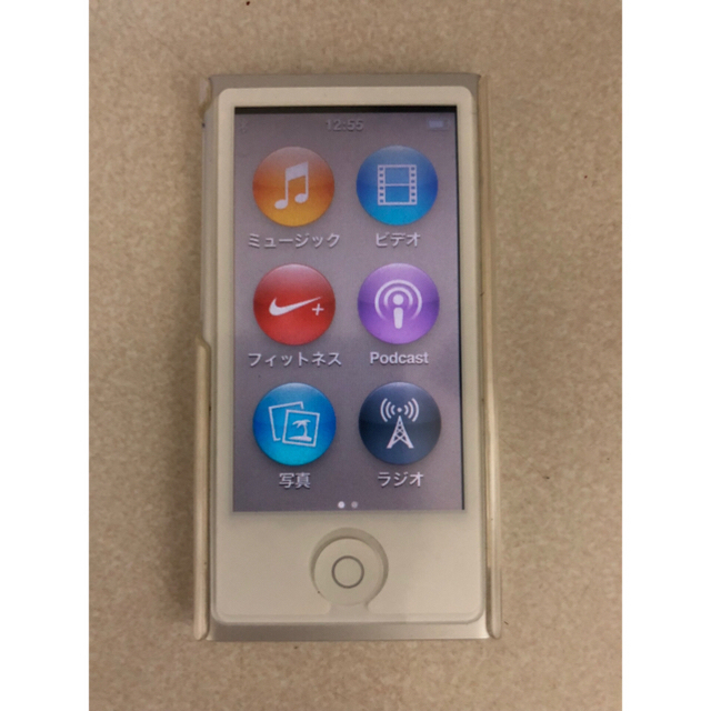 Apple(アップル)のiPod nano 第7世代 16GB シルバー 中古美品 スマホ/家電/カメラのオーディオ機器(ポータブルプレーヤー)の商品写真