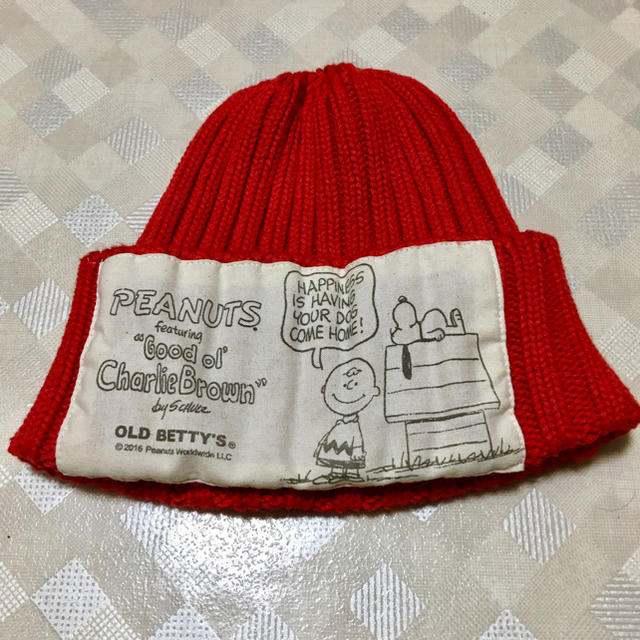 OLD BETTY'S(オールドベティーズ)のOLD BETTY'S ピーナッツ スヌーピー ニット帽 レディースの帽子(ニット帽/ビーニー)の商品写真