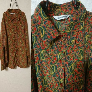 サンタモニカ(Santa Monica)のアート古着 アップの色、柄を参考に、ペイズリーシャツ(シャツ/ブラウス(長袖/七分))