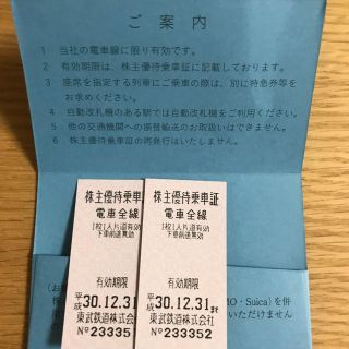 やままさま専用です。東武チケット(鉄道乗車券)