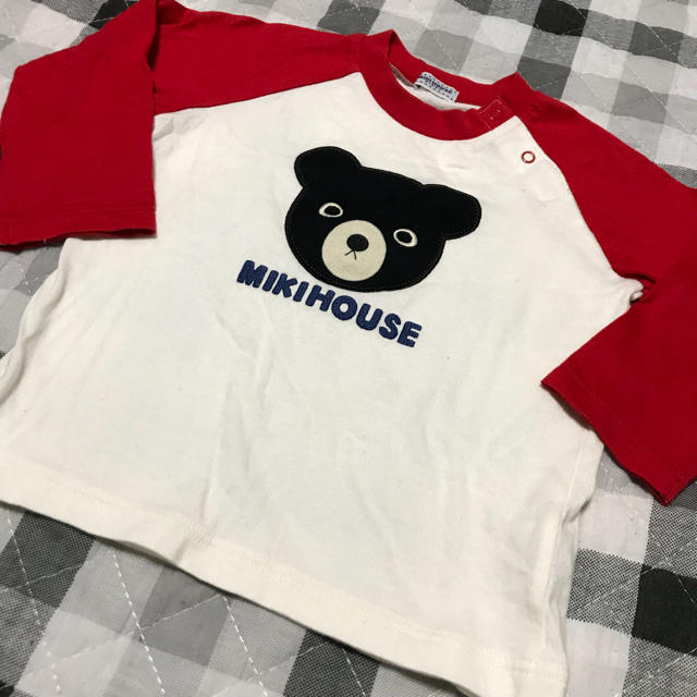 mikihouse(ミキハウス)の未使用 mikihouse ミキハウス 七分袖シャツ 70〜80cm キッズ/ベビー/マタニティのベビー服(~85cm)(Ｔシャツ)の商品写真