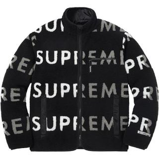 シュプリーム(Supreme)のSupreme Reversible Logo Fleece Jacket 黒S(ブルゾン)