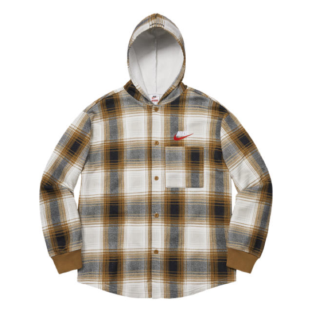 Lサイズ Supreme Nike Plaid HoodedSweatshirt