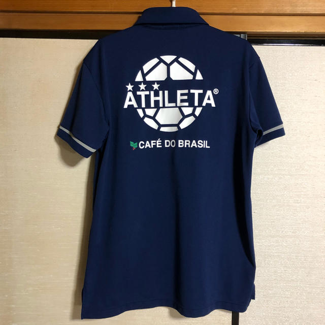 ATHLETA(アスレタ)のアスレタ ポロシャツ サイズL ポリエステル ネイビー スポーツ/アウトドアのサッカー/フットサル(ウェア)の商品写真