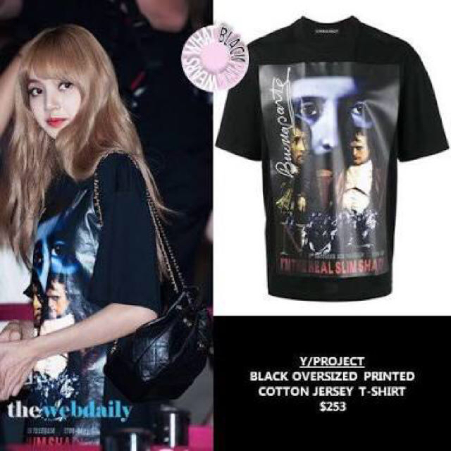 Balenciaga(バレンシアガ)の専用 BLACK PINK 着用モデル Y/Project XXS プリントT メンズのトップス(Tシャツ/カットソー(半袖/袖なし))の商品写真